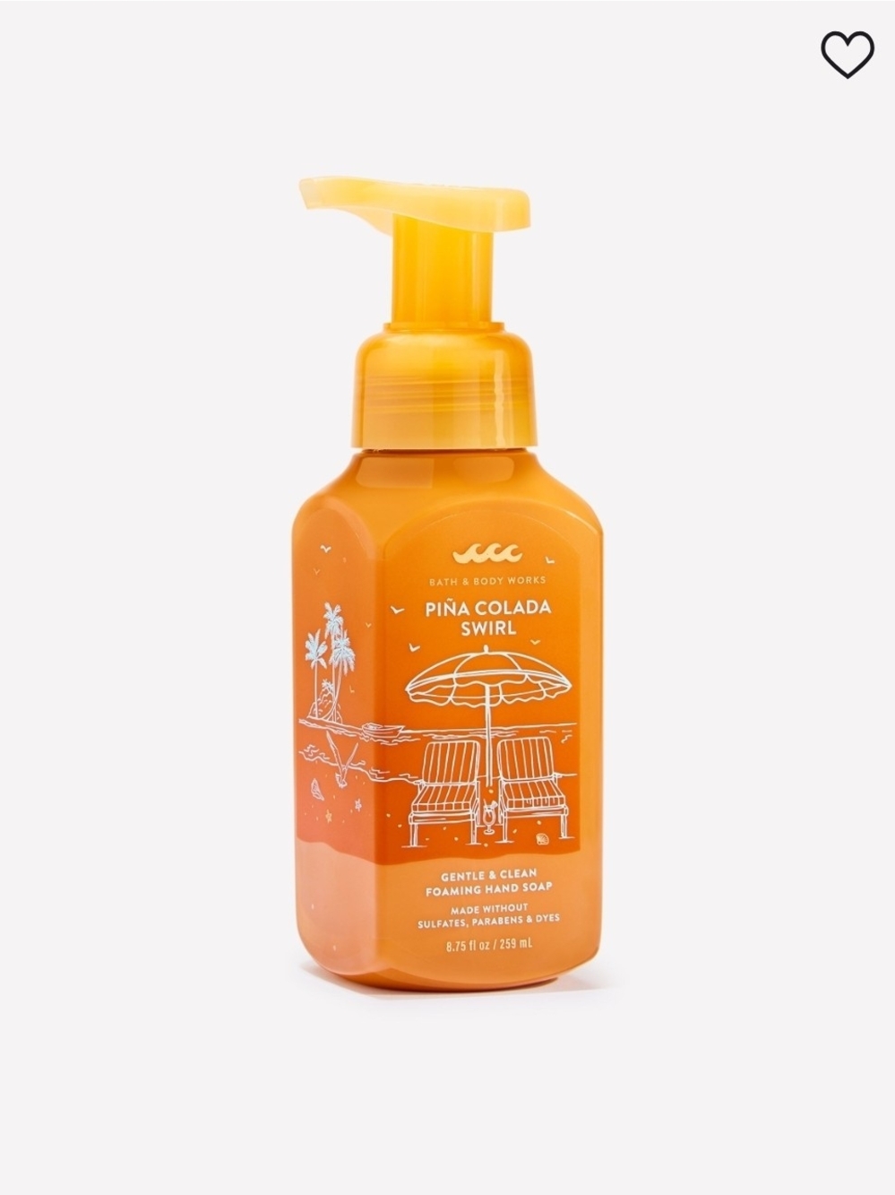 Bath & Body Works Kids Piña Colada Swirl Foaming Hand Soap - Bright Orange